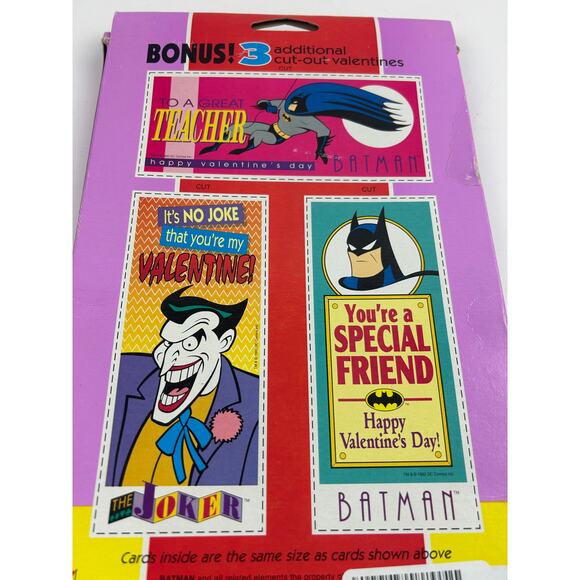 Vintage 1992 Batman The Animated Series Valentine Kit Mello Smello Made in USA - Picture 5 of 5